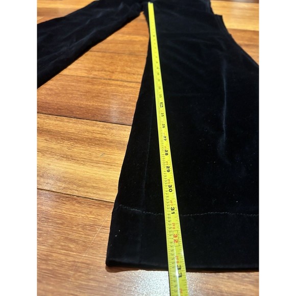 Tory‎ Burch Pants Velvet Black Size 24 High Waisted Flare - Picture 7 of 9